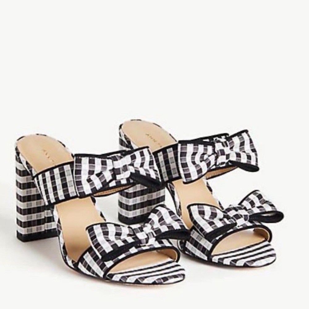 Gingham Heeled Sandals